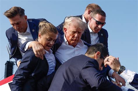 Security personnel at the Trump rally