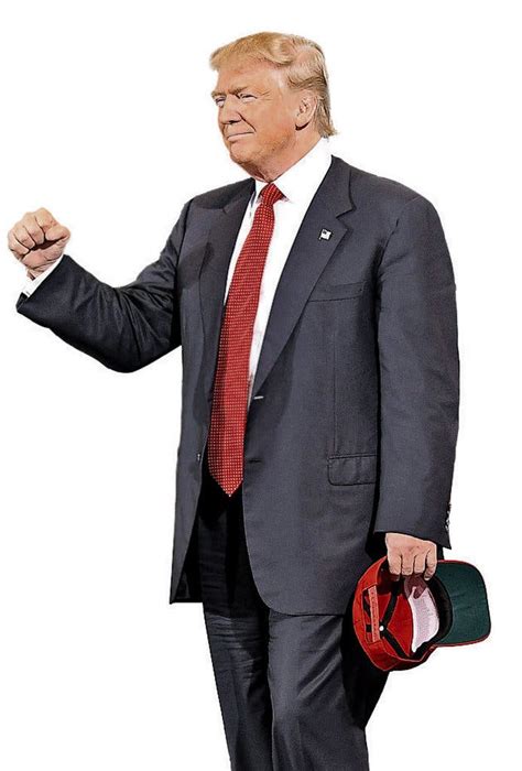 Donald Trump wearing an ill-fitting suit