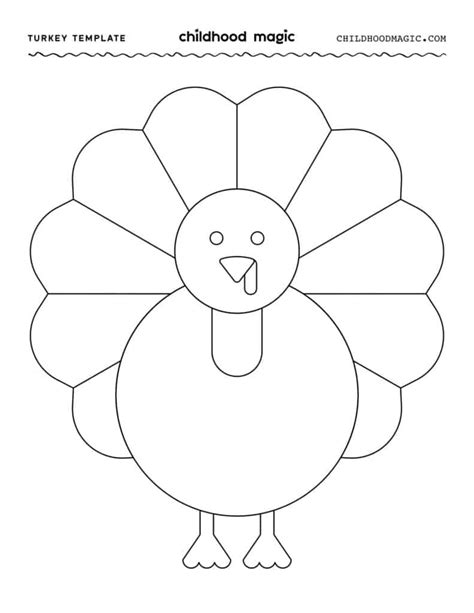 Turkey Outline Printable 3