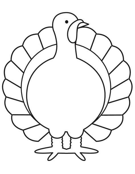 Turkey Outline Printable 4