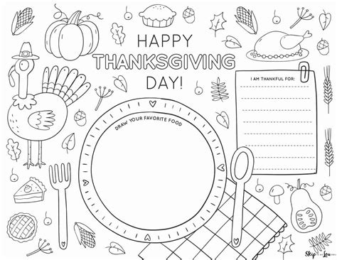 Turkey Printables for Placemats