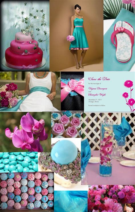 Turquoise and Fuchsia