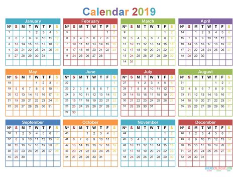 types of 12 month calendars