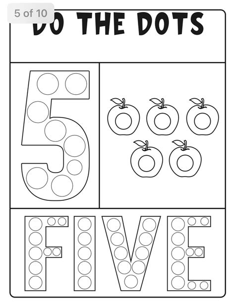 Types of 5 Dot Marker Printables