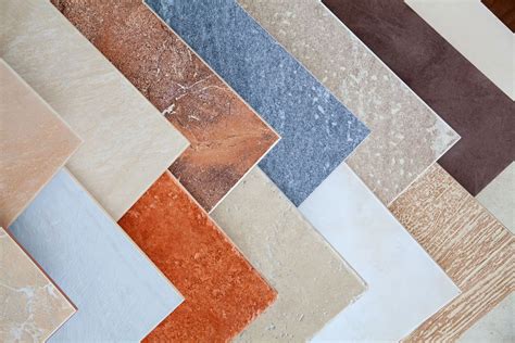 Different types of ceramic tiles