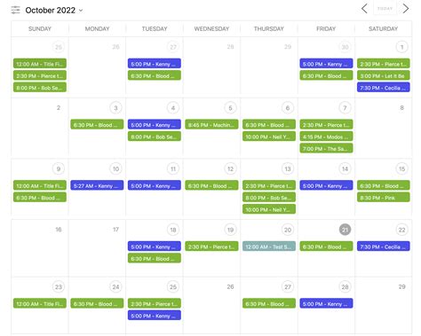 Types of Event Calendars