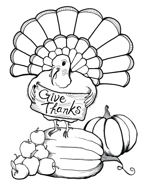 Types of Free Thanksgiving Coloring Pages