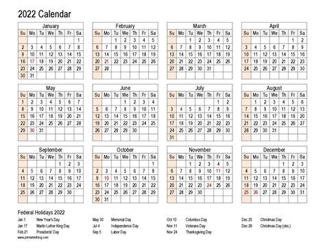 Types of May Calendar Printables