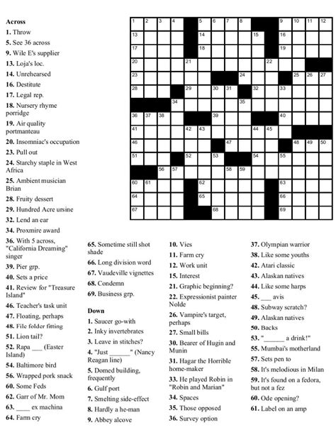 Types of Medium Crosswords