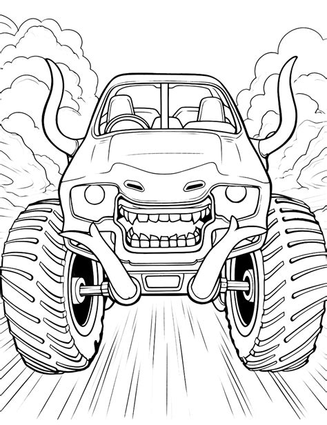 Types of Monster Truck Coloring Pages