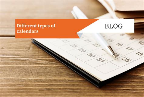 Types of free printable calendars available