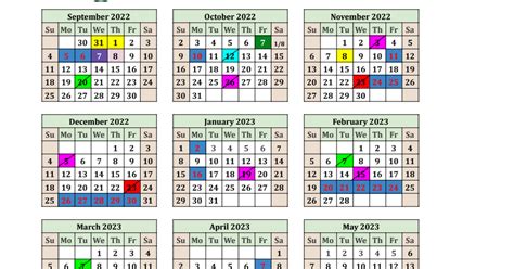 Understanding the BSSD Calendar Structure