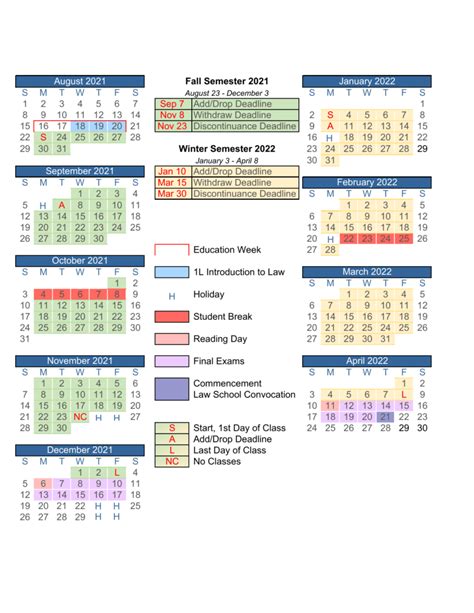 Understanding the BYU Law Calendar