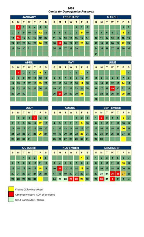 Understanding the CSUF Calendar