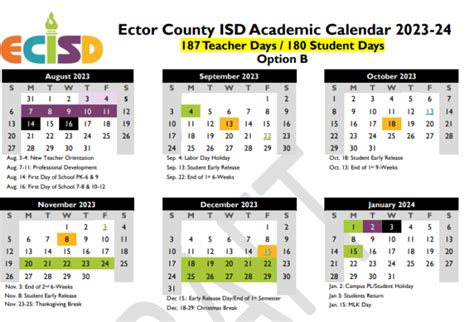 ECISD Calendar Structure