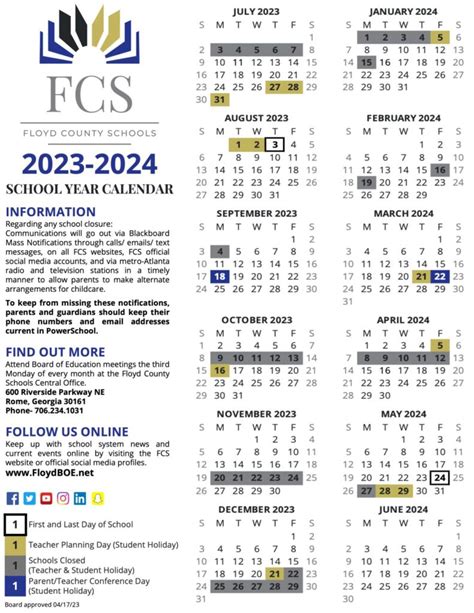 Understanding the Floyd County Schools Calendar