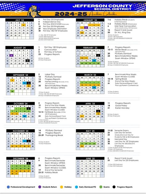 Understanding the Jeffco Calendar