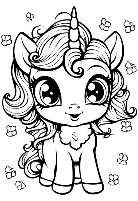 Unicorn coloring pages for kids