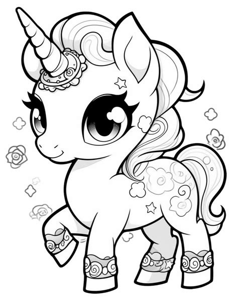 Unicorn coloring pages with illustrations