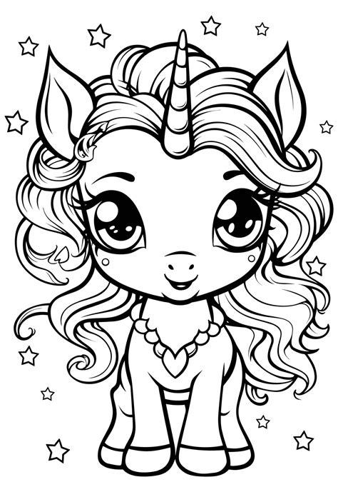 Unicorn coloring pages with templates