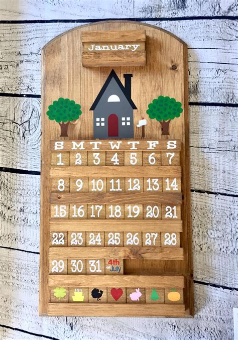 Description of Unique Wooden Calendars