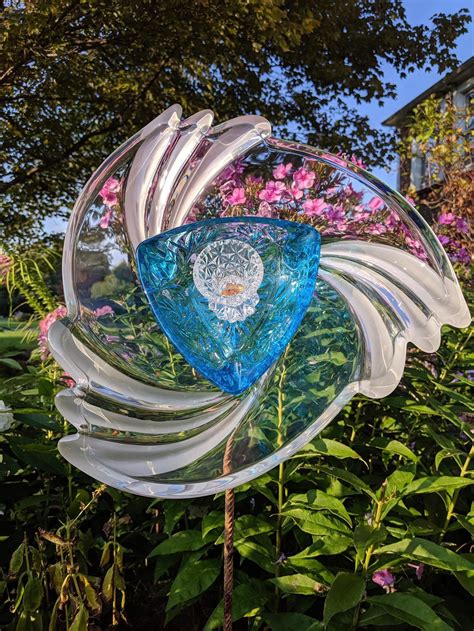 A sculpture made from upcycled glass