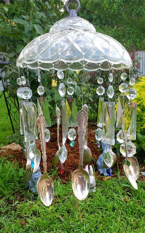 Upcycled glass wind chime