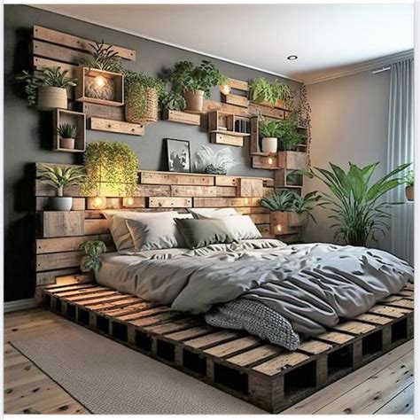 Upcycled pallet bed