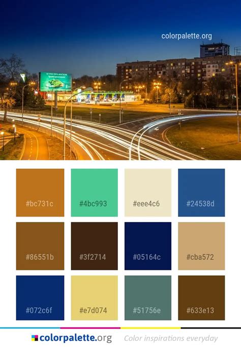 Modern urban colour palette