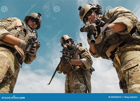 US Army Rangers with Weapons