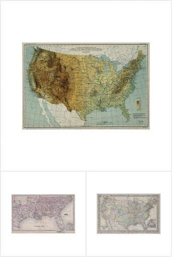 US Map Prints for Collectors