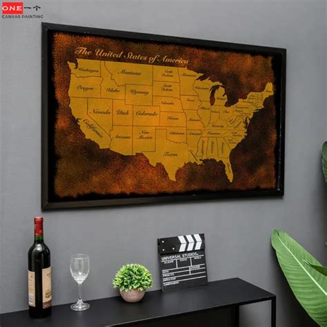 US Map Prints for Decor