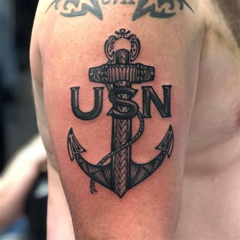 US Navy Anchor Tattoo Design