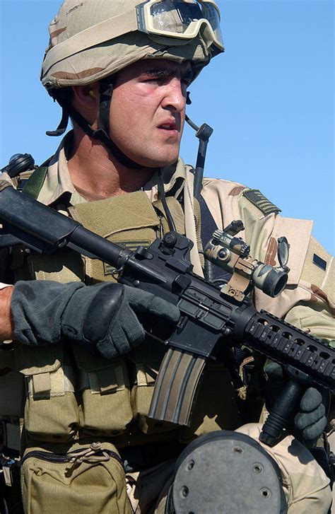 US Navy SEAL with M4 carbine during operation