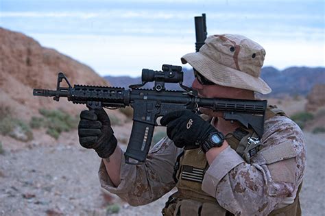 US Navy SEAL with M4 carbine during operation