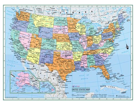 USA Map Prints Gallery 3