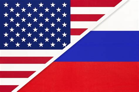 USA and Russia Flags