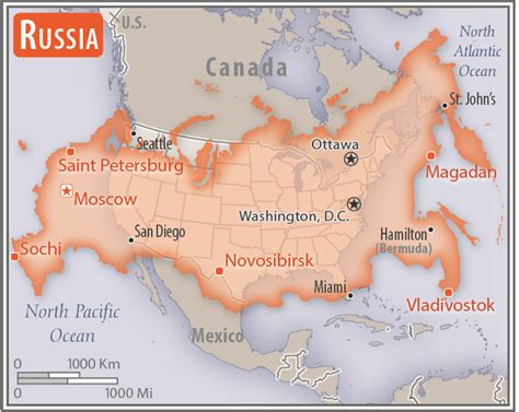 USA and Russia Geography