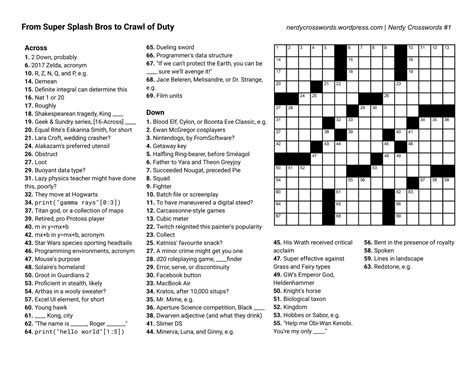 USA Today Crossword Puzzle