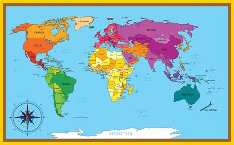 Uses of printable world maps