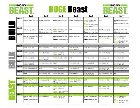 Using a Beast Body Calendar Guide Effectively