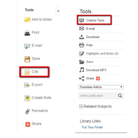 Using Citation Tools