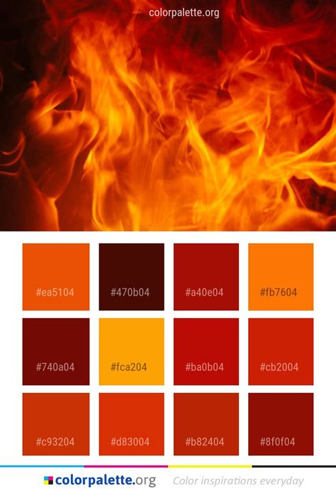 Using Fire Color Palettes in Your Designs