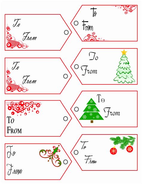 Using free Christmas tags in creative ways