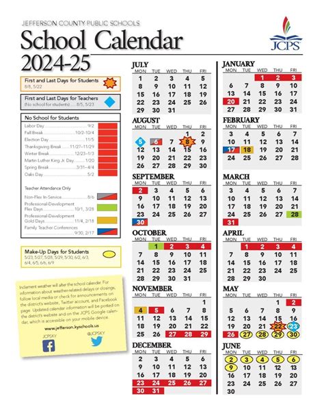 Using the JCPS Calendar to Plan Ahead