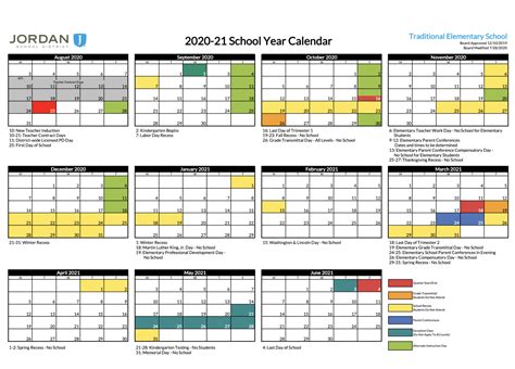 Using the Jordan District Calendar to Plan Ahead