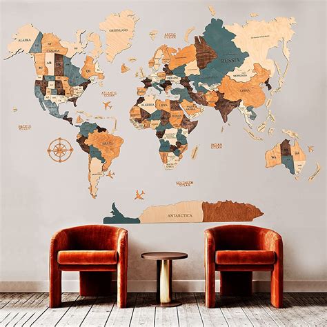 Using Printable World Maps for Decoration