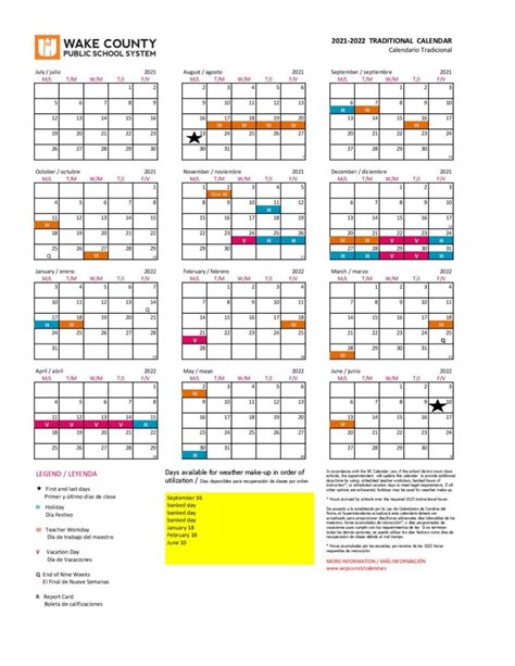 Using the Wake County Public School System Calendar to Plan Extracurricular Activities