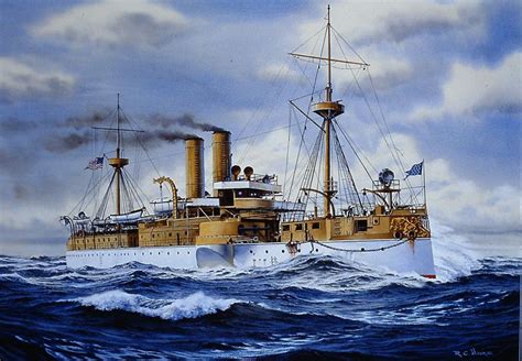 USS Maine painting