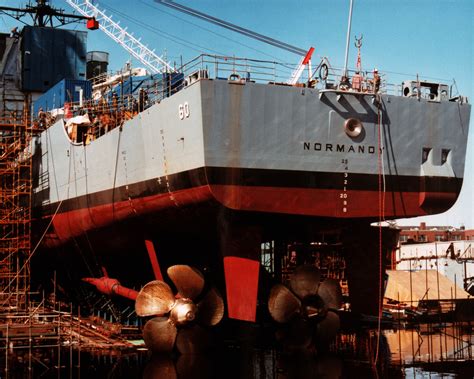 USS Normandy (CG-60) dry dock maintenance